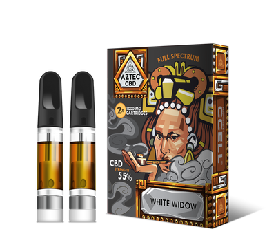 Aztec 55% CBD Cartridges-2 Pack - White Widow