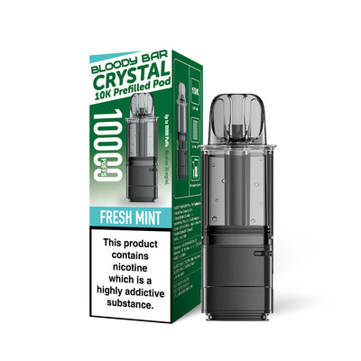 Bloody Bar Crystal 10K Refill Pods: Fresh Mint - 20mg