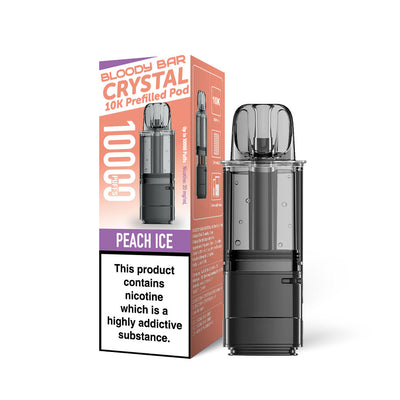 Bloody Bar Crystal 10K Refill Pods: Peach Ice- 20mg