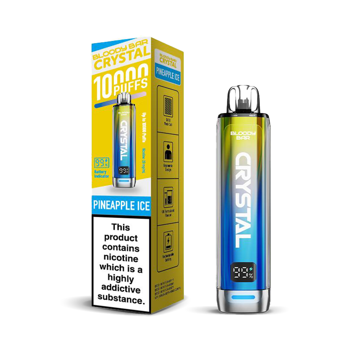 Bloody Bar Crystal 10K Pod Kits: Pineapple Ice – 20mg