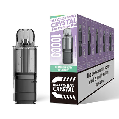 Bloody Bar Crystal 10K Refill Pods: Blueberry Cherry Cranberry - 20mg