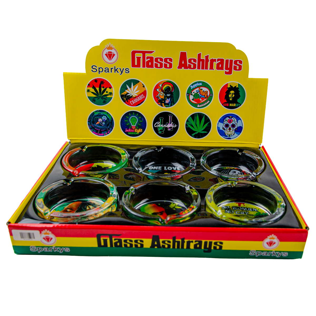 Sparkys Glass Ashtray (6 Pack)