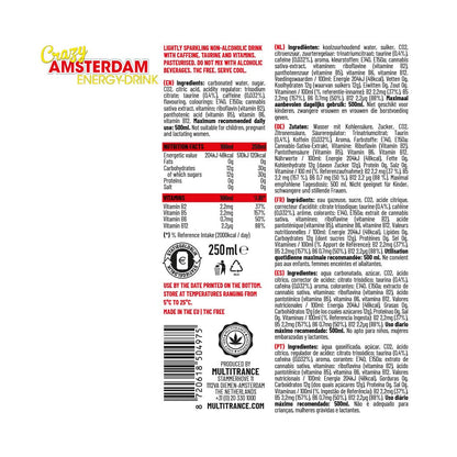 Multitrance Crazy Amsterdam Energy Drink 250ml (Full Case)