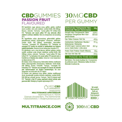 MediCBD CBD Gummy Bears: Passion Fruit - 300mg