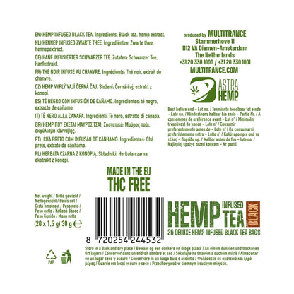 Astra Hemp Pyramid Hemp Tea Bags: Black Tea (20 Pack)
