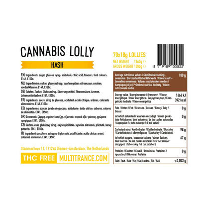 Multitrance Haze Lollipops - Hash (70 pcs)