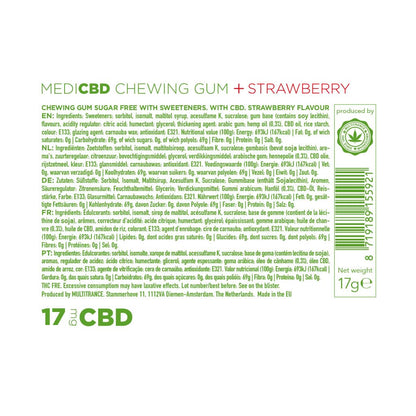 MediCBD CBD Chewing Gum: Strawberry - 17mg (24 Pack)