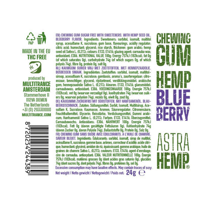 Astra Hemp CBD Chewing Gum: Blueberry (20 Pack)