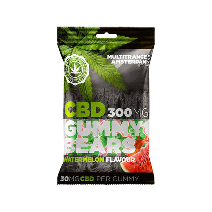 Multitrance CBD Gummy Bears: Watermelon - 300mg