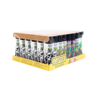 Clipper: Weed Rhyme BW LB Lighters (48 Pack)