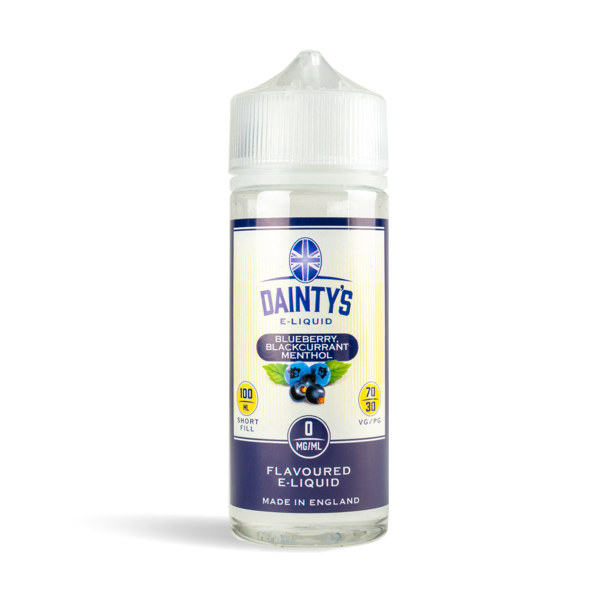 Dainty'S 100Ml E Liquid Shortfills Blueberry Blackcurrant Menthol 100Ml