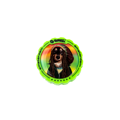 G-Rollz Rasta Dog 3 Part Grinders - (18 Pack)