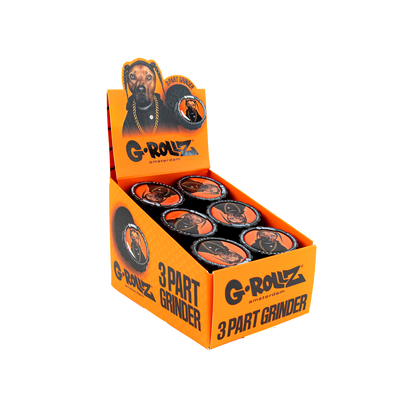 G-Rollz Rap Dog 3 Part Grinders - (18 Pack)