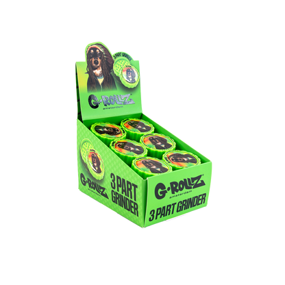 G-Rollz Rasta Dog 3 Part Grinders - (18 Pack)