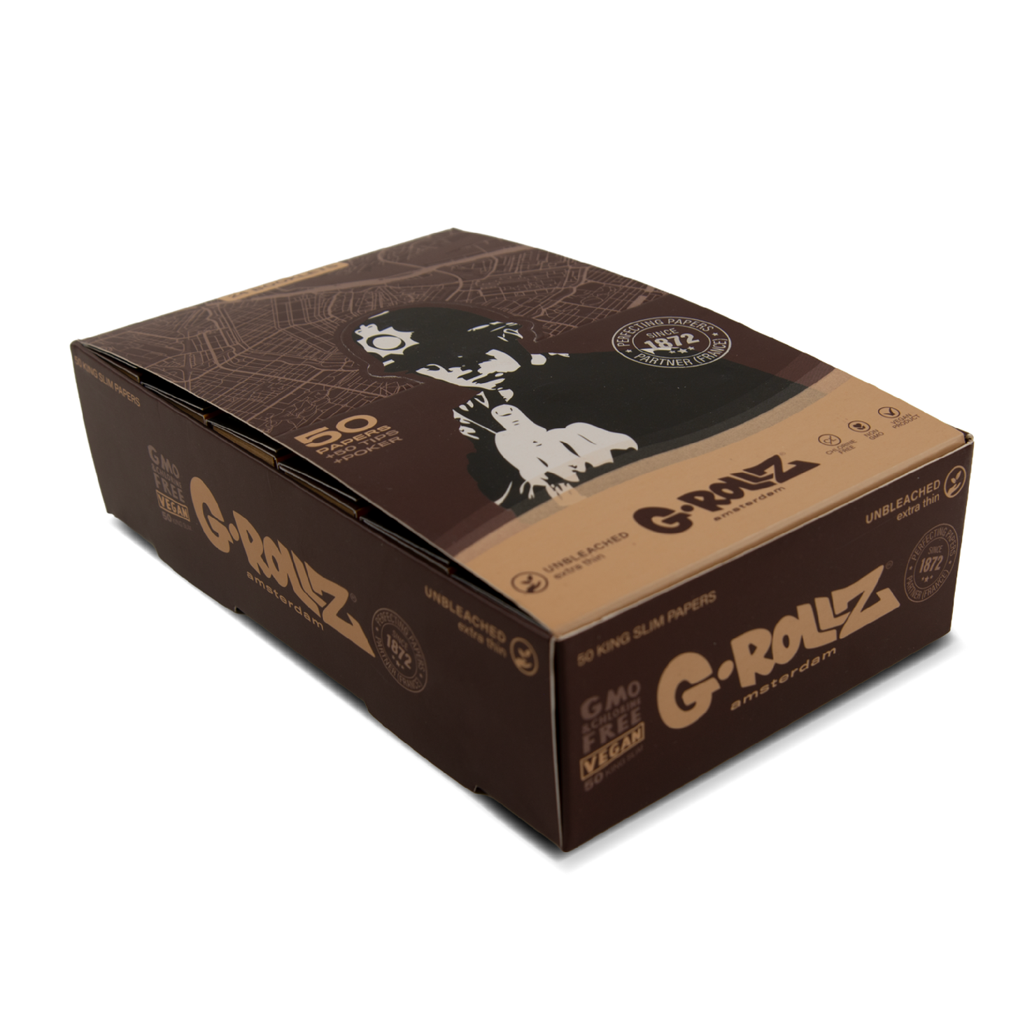 G-Rollz Banksy's Graffiti 'Rude Copper' Unbleached Kingsize Papers + Tips