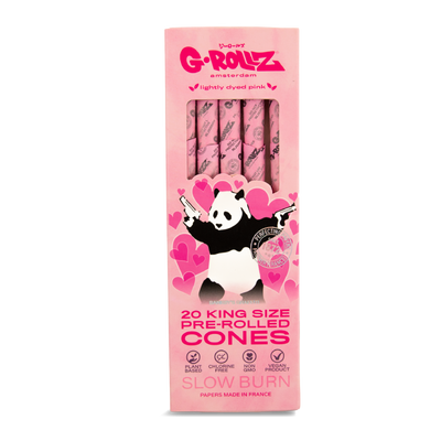 G-Rollz Banksy Graffiti Pink Kingsize Pre-rolled Hemp Cones 20 Pack