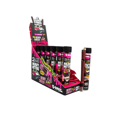 G-Rollz Heavy Hitters 1-1/4 Blunt Cones Glass Tip (2 pcs) - Berry Cheesy (12 Pack)