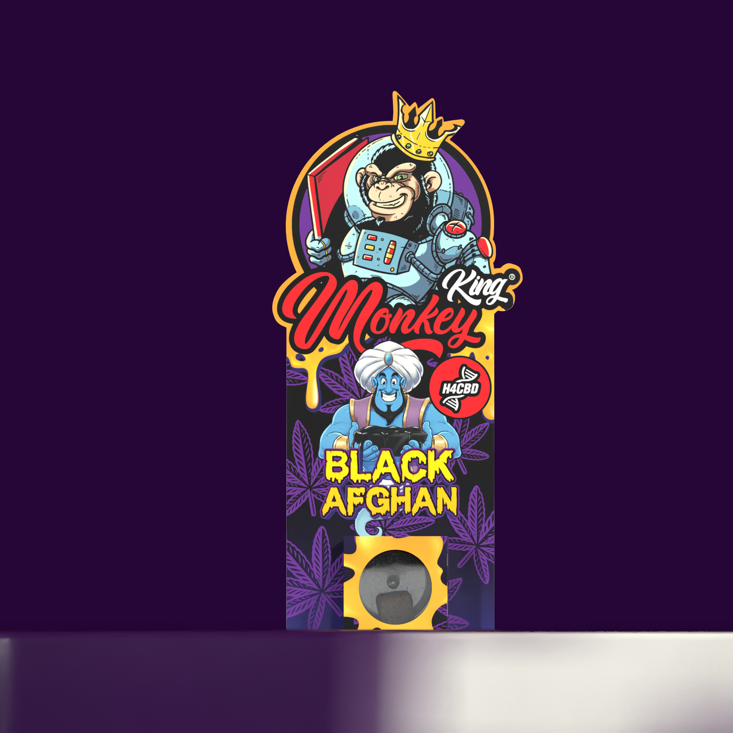 Monkey King H4CBD Hash Incense Extreme High Strength: Black Afghan - 1.75g (Single Piece)