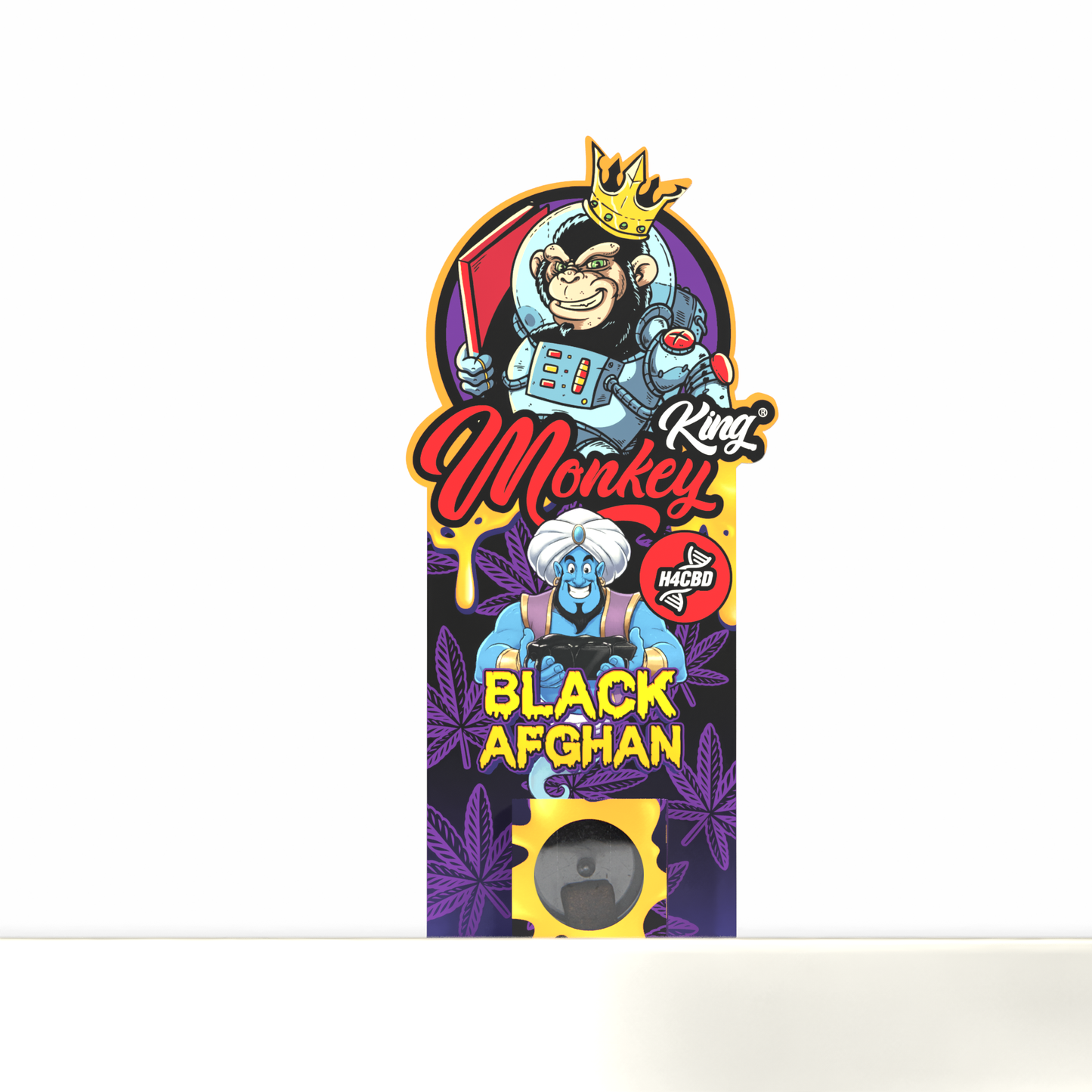 Monkey King H4CBD Hash Incense Extreme High Strength: Black Afghan - 1.75g (Single Piece)