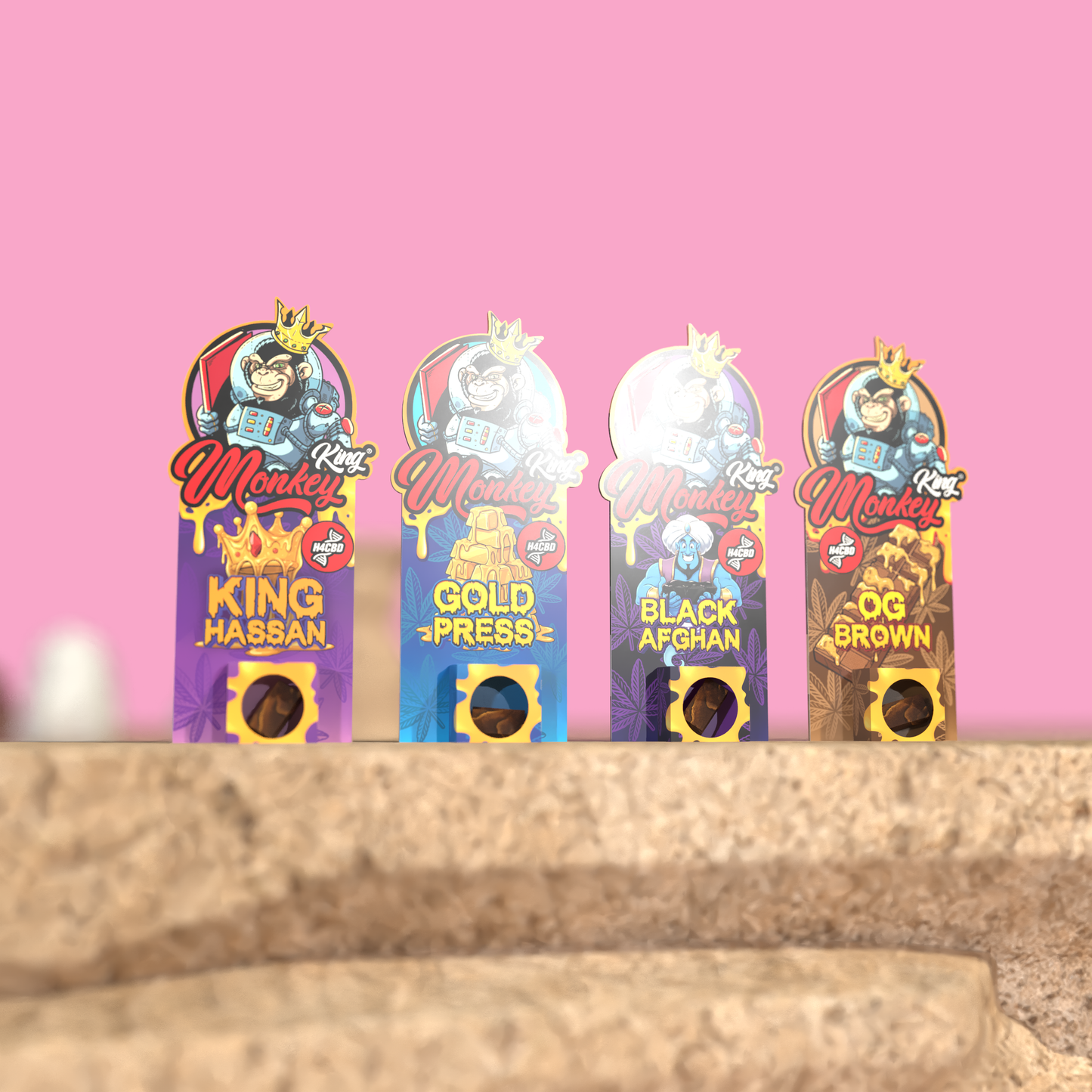 Monkey King H4CBD Hash Incense Extreme High Strength: OG Brown - 1.75g (Single Piece)