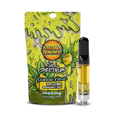 Iguana Smoke CBD Vape Cartridges 2ml: Lemon Haze - 1400mg