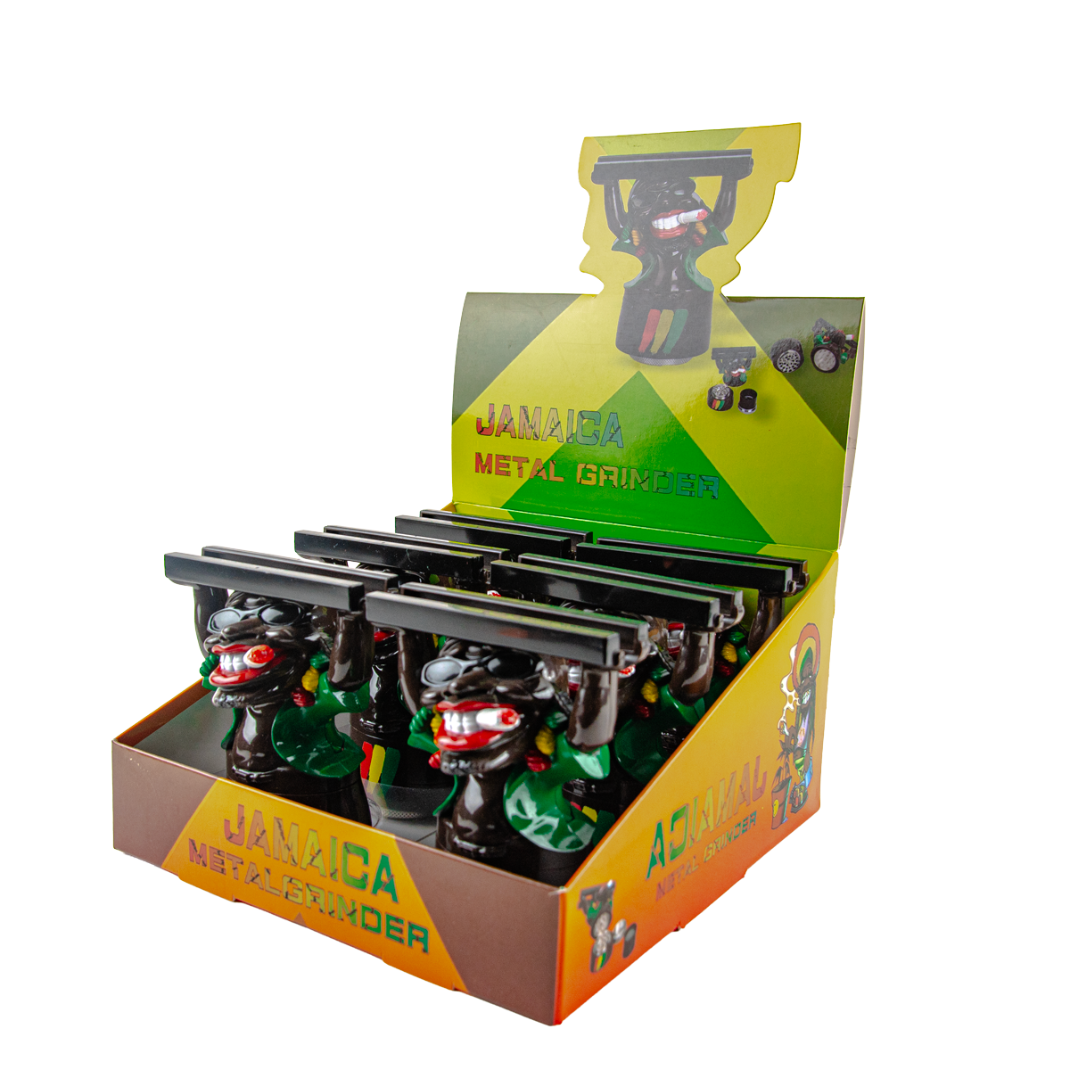 Jamaica Metal Grinder - Rasta Man (6 Pack)