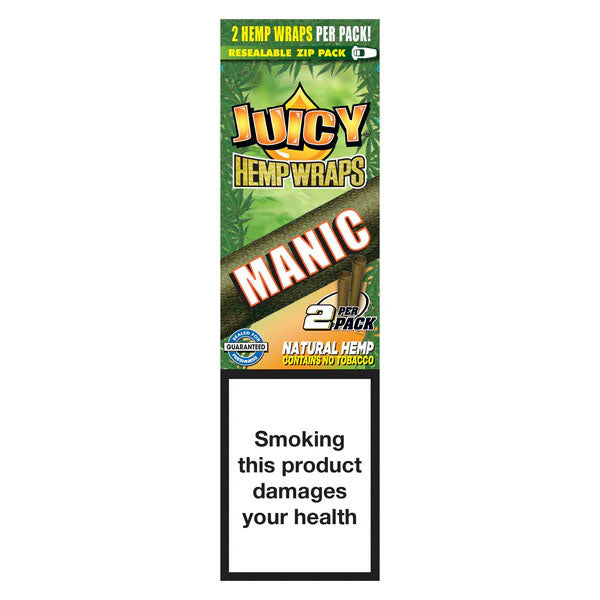 Juicy Hemp Wraps 2 Packs (25 Pack) Flavored Tobacco Free Blunt Wraps Manic Default Title