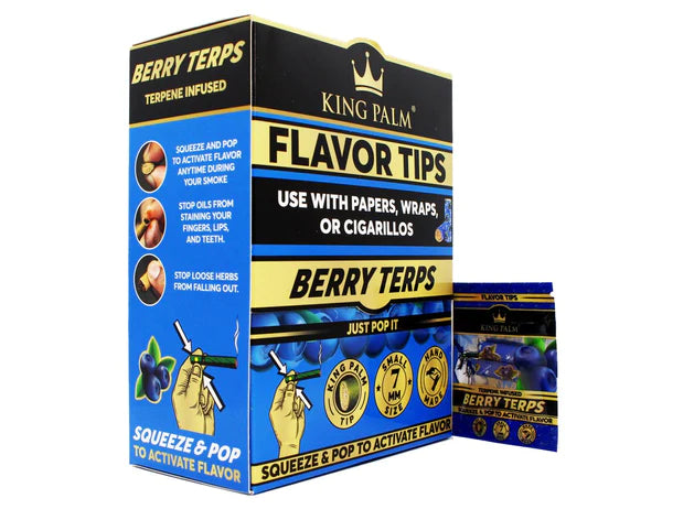 King Palm Flavoured Squeeze & Pop Tips - Berry Terps (50pcs)