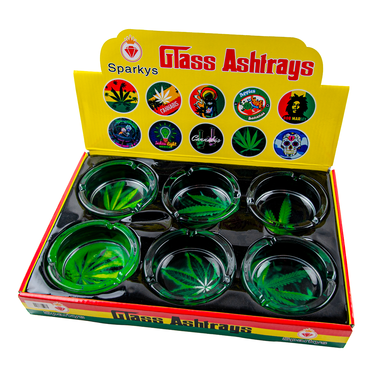 Sparkys Glass Ashtray (6 Pack)