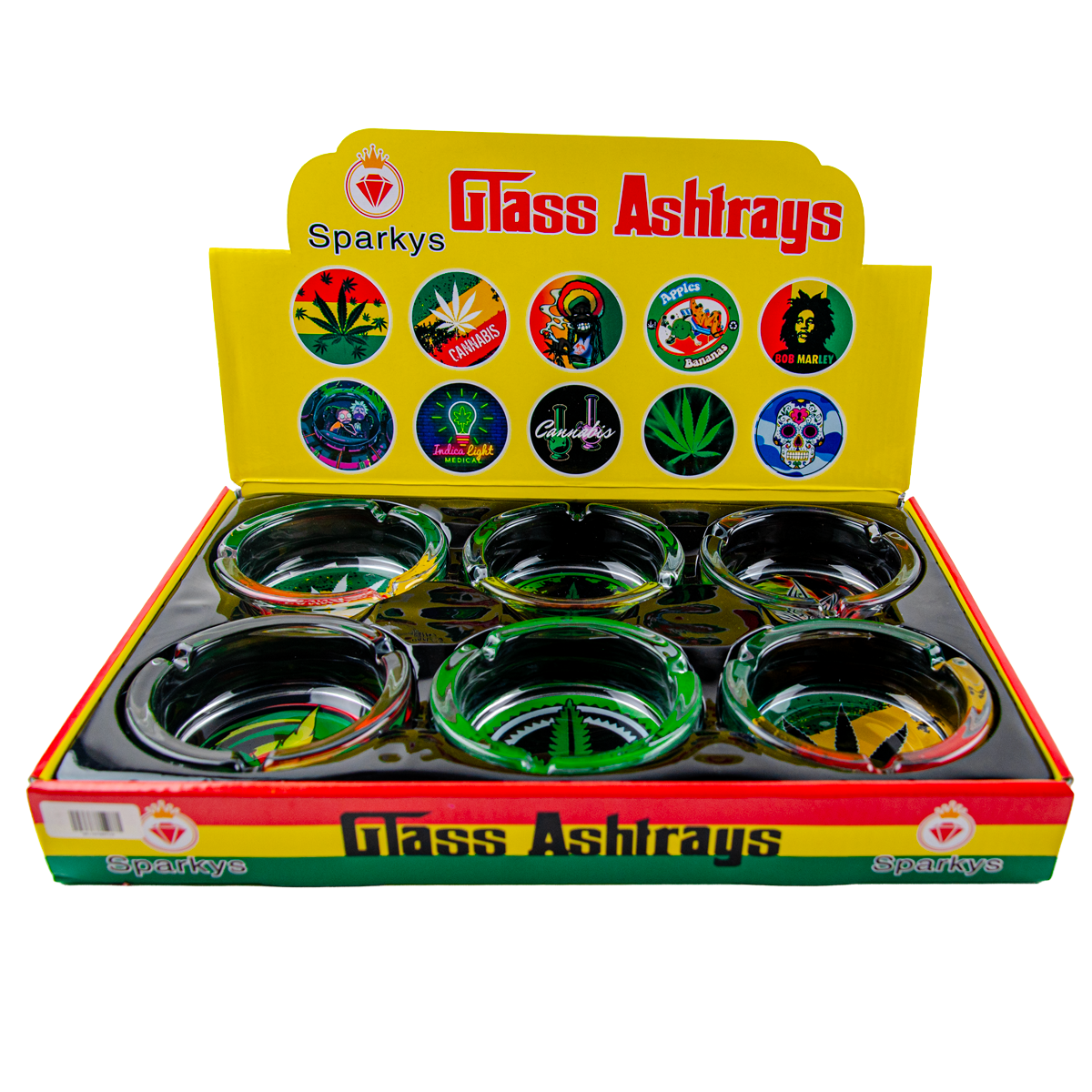 Sparkys Glass Ashtray (6 Pack)