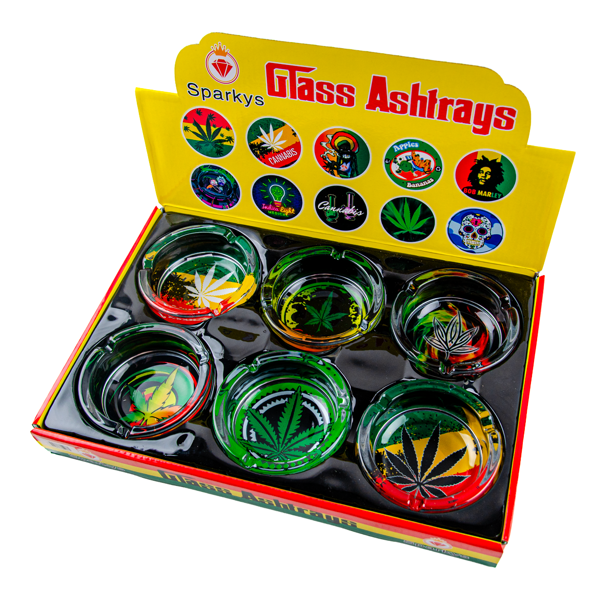 Sparkys Glass Ashtray (6 Pack)