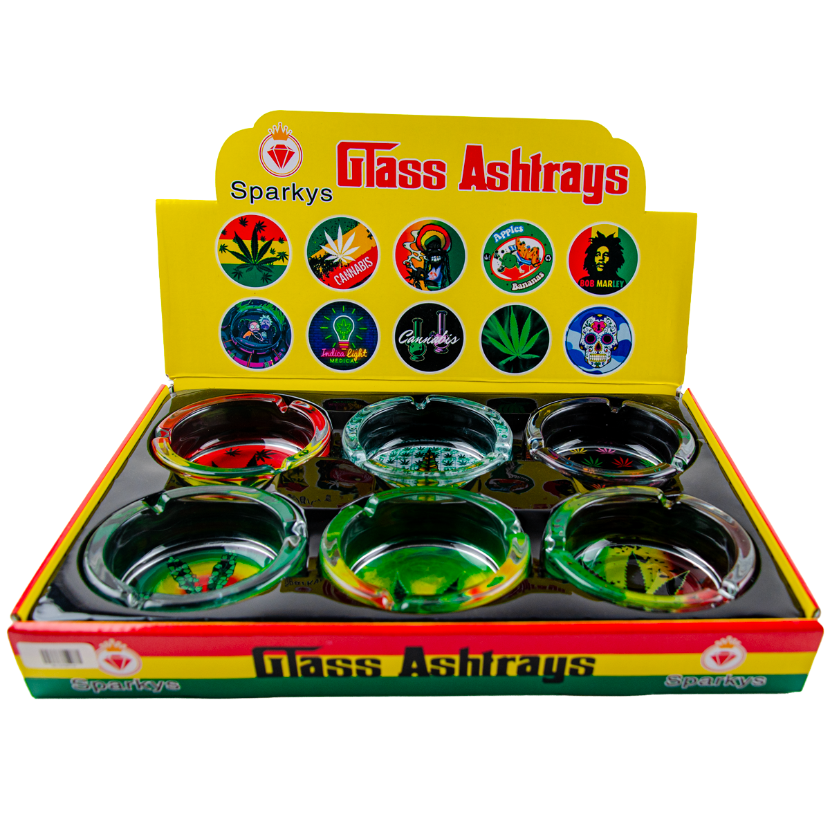 Sparkys Glass Ashtray (6 Pack)