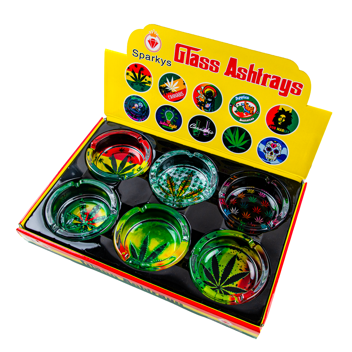 Sparkys Glass Ashtray (6 Pack)