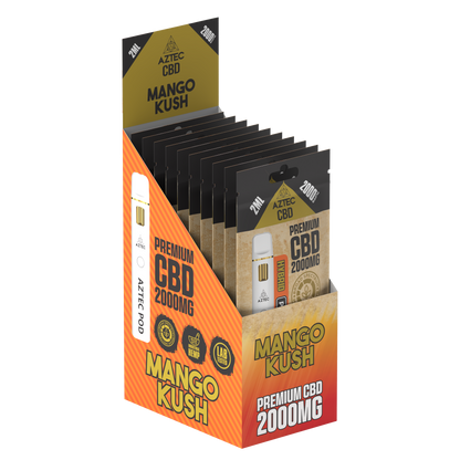 Aztec CBD Premium CBD Pod System 2000mg 2ml - Mango Kush