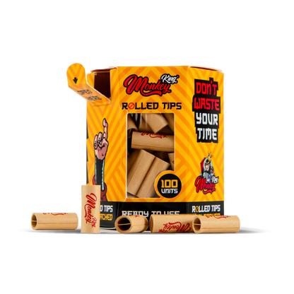 Monkey King Pre-Rolled Filter Tips: Unbleached (14 Pack)