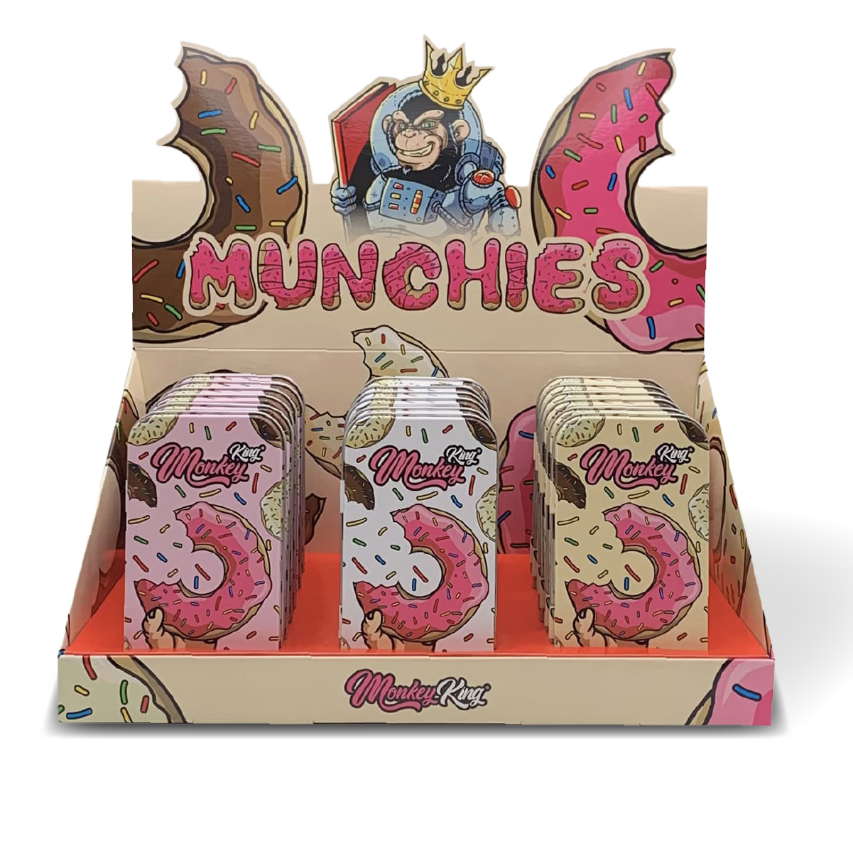 Monkey King Metal Tobacco Tins: Munchies Ed. (18 Pack)