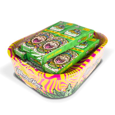 Monkey King Rolling Tray Box + Hemp Cones: Hypnotic
