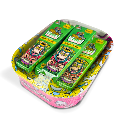 Monkey King Rolling Tray Box + Hemp Cones: Skulls