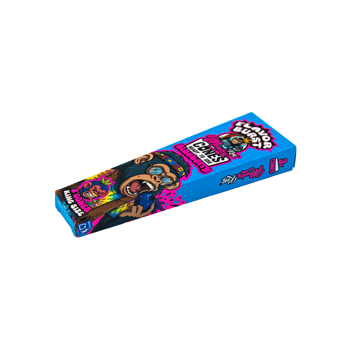 Monkey King: King Size Flavor Burst Cones (24 Pack) - Blueberry