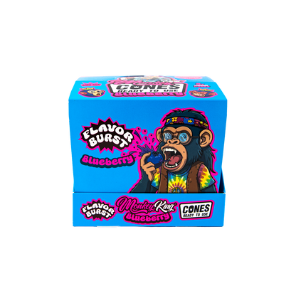 Monkey King: King Size Flavor Burst Cones (24 Pack) - Blueberry