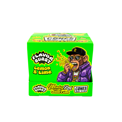 Monkey King: King Size Flavor Burst Cones (24 Pack) - Lemon Lime