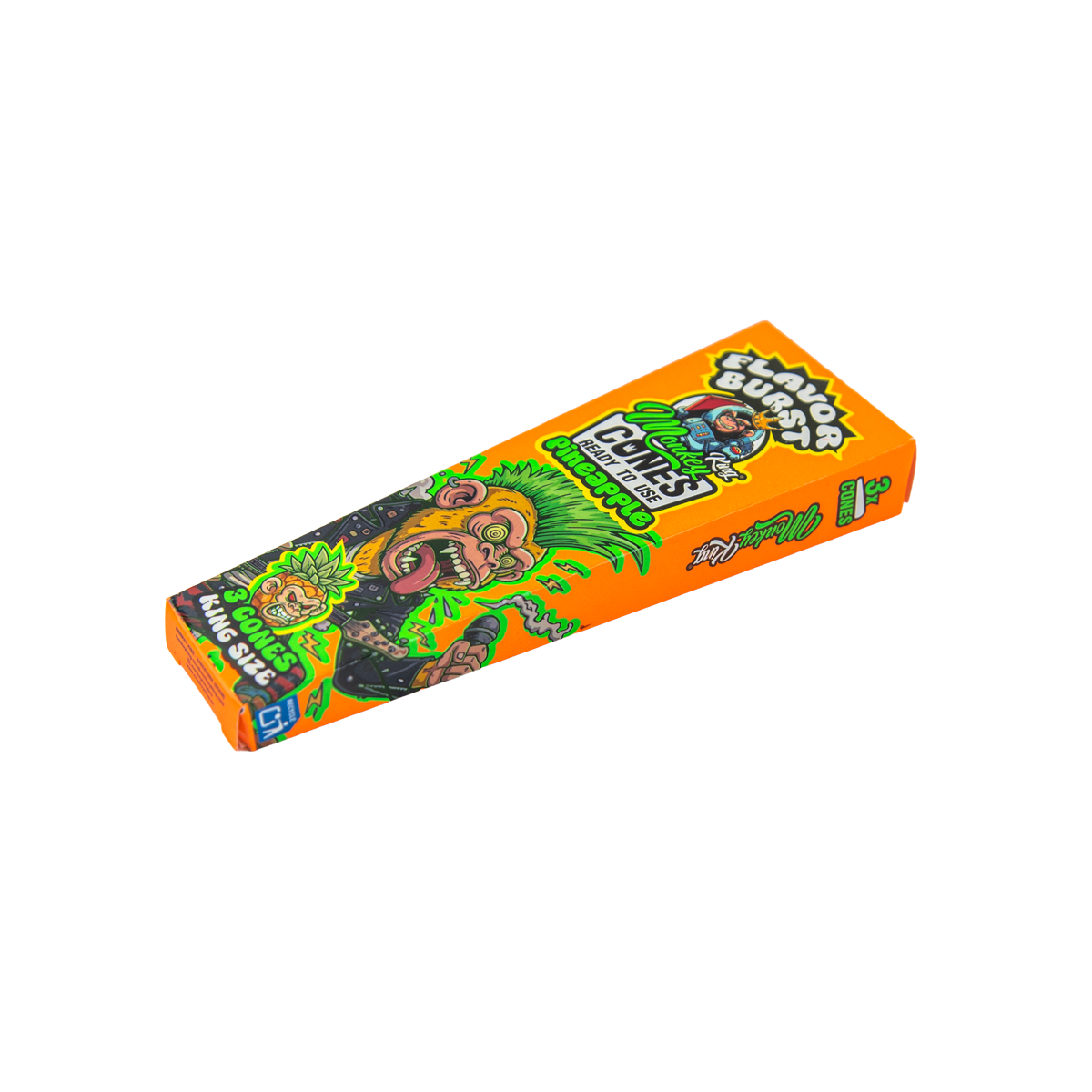 Monkey King: King Size Flavor Burst Cones (24 Pack) - Pineapple
