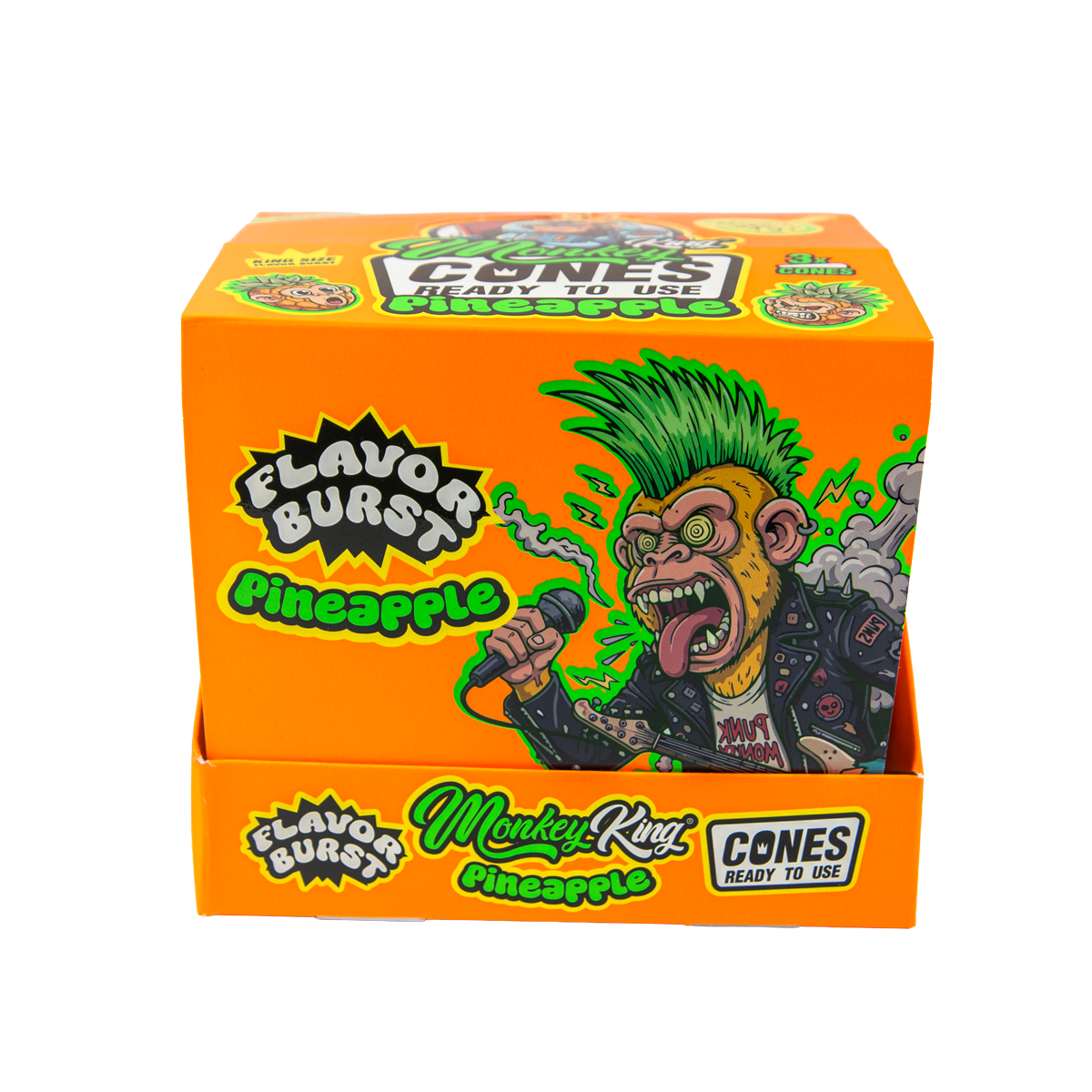 Monkey King: King Size Flavor Burst Cones (24 Pack) - Pineapple