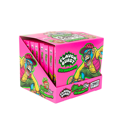 Monkey King: King Size Flavor Burst Cones (24 Pack) - Strawberry