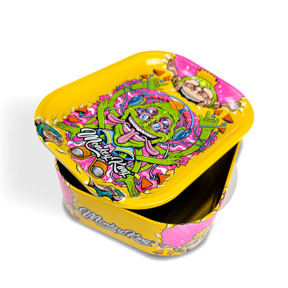 Monkey King Rolling Tray Box + Hemp Cones: Alien (Single Piece)