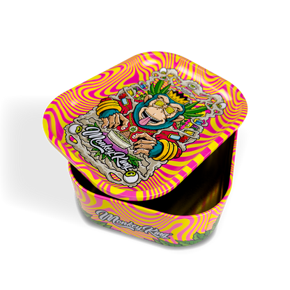 Monkey King Rolling Tray Box + Hemp Cones: Hypnotic (Single Piece)