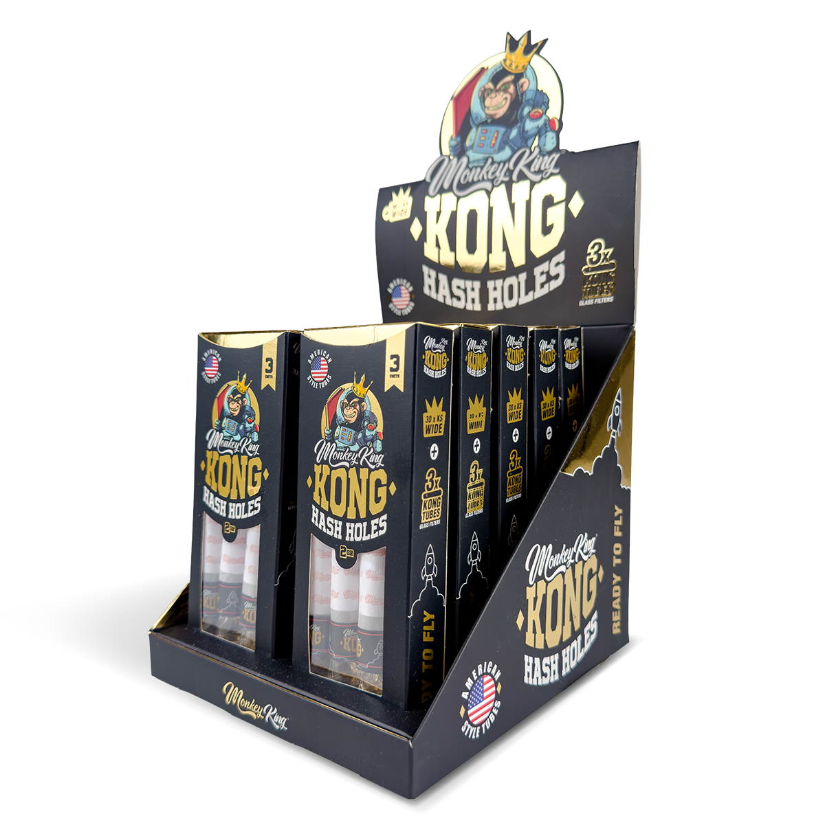 Monkey King Kong Tubes: Hash Holes King Size Wide - 3 Tubes (10 Pack ...