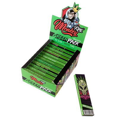 Monkey King Papers & Tips: Alien Edition - Medium 1¼ Unbleached (24 Pack)
