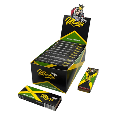 Monkey King Rolling Papers & Tips: Jamaica Ed. - Medium 1¼ (24 Pack)
