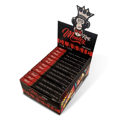 Monkey King Rolling Papers + Tip: KS Unbleached (24 Pack)